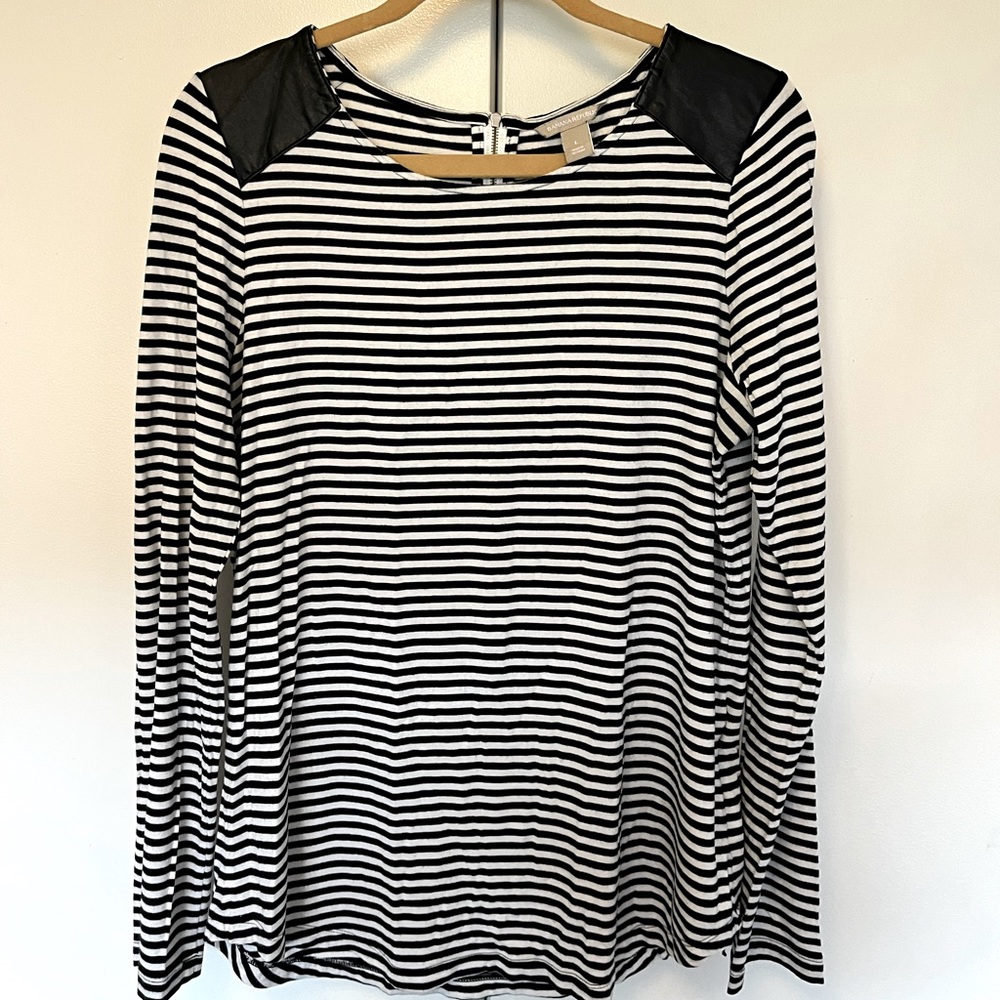 Black and White Striped Top